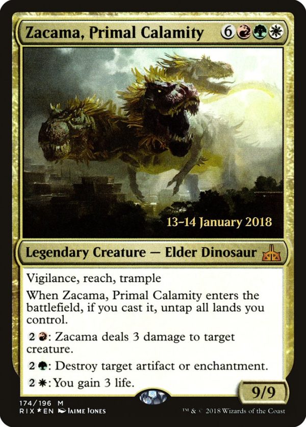 Zacama, Primal Calamity [Rivals of Ixalan Prerelease Promos] Online